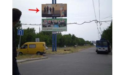Щит 6x3,  ул. Олимпийская, рынок "Дэнис", в центр города, ве