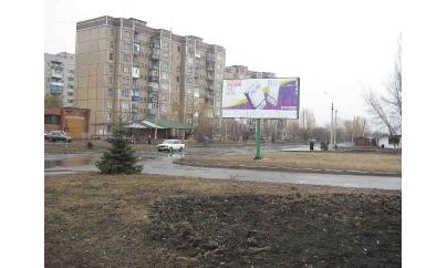 Щит 6x3,  пр-т Шахтерский, остановка" м-н Лазурный"