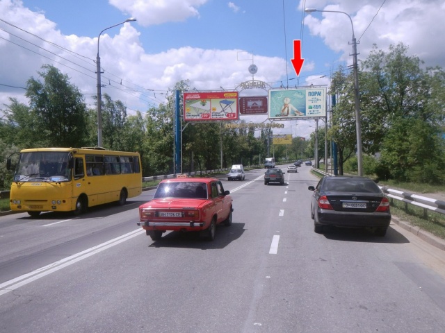 Щит 6x3,  пр. Б. Хмельницкого-граница (мост), правая