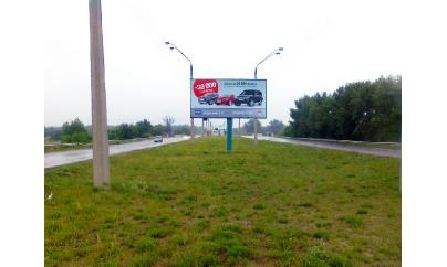 Щит 6x3,  мост на Левобер.часть города, направление из центр