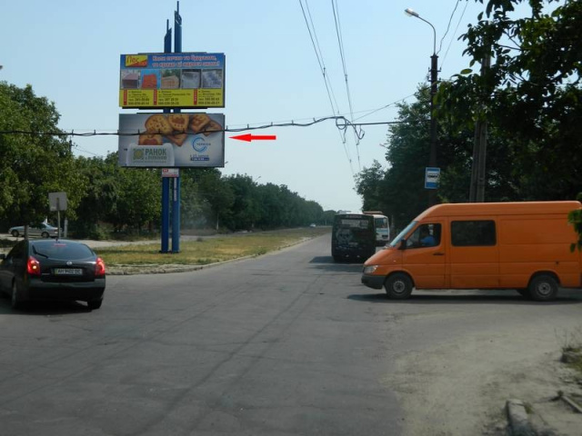 Щит 6x3,  ул. Олимпийская, рынок "Дэнис", в центр города, ни