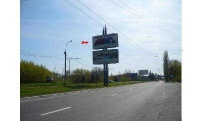 Щит 6x3,  ул.Донецкое шоссе,отель "Виктория", верх,выезд
