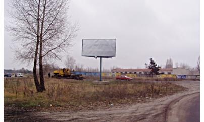 Щит 6x3,  Шоссе Строителей, въезд в город