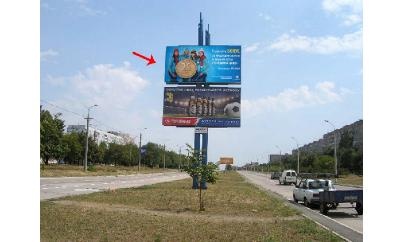 Щит 6x3,  Бульвар Шевченко, остановка, въезд в центр, верх